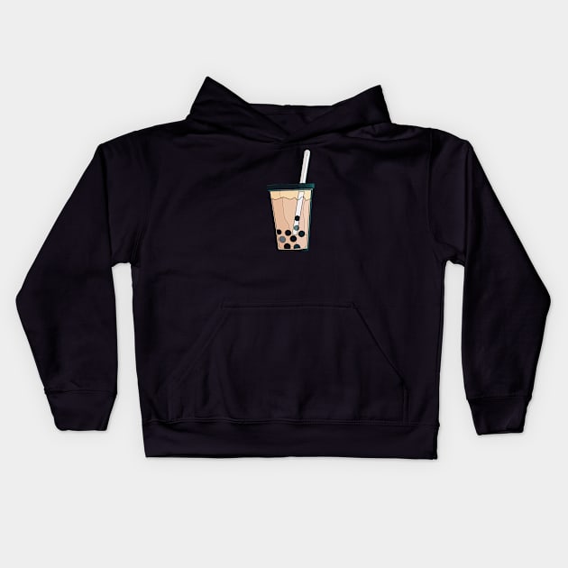 Bubble tea Kids Hoodie by Birdbox